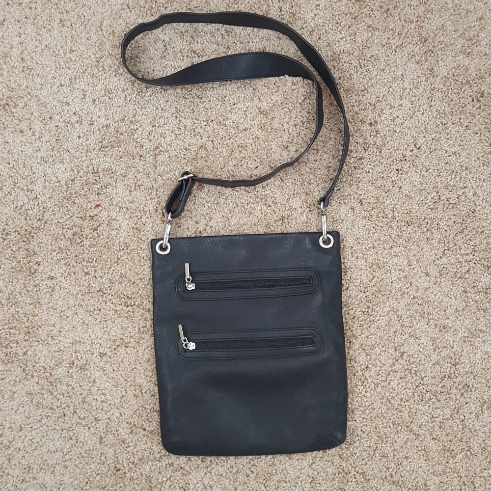 Black‎ Leather - Crossbody Bag